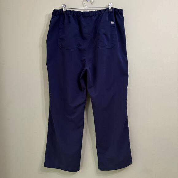 FIGS Scrub Pants Men XXL/S Dark Blue Side Pockets Straight Leg Elastic Waist - Picture 5 of 13